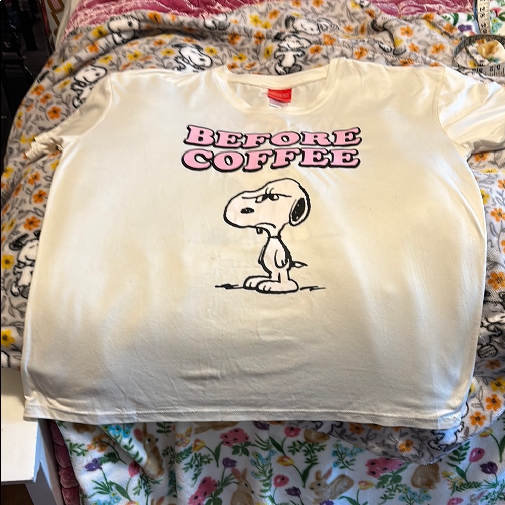 Adult Cream Snoopy T-Shirt